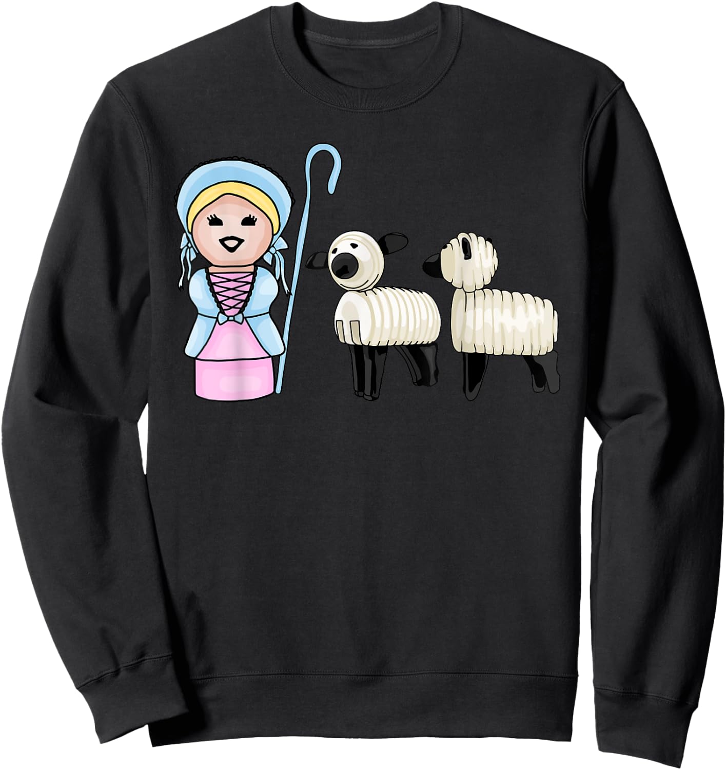 Little Bo Peep and Her Little Sheep Sweatshirt - Sweatshirt | Black