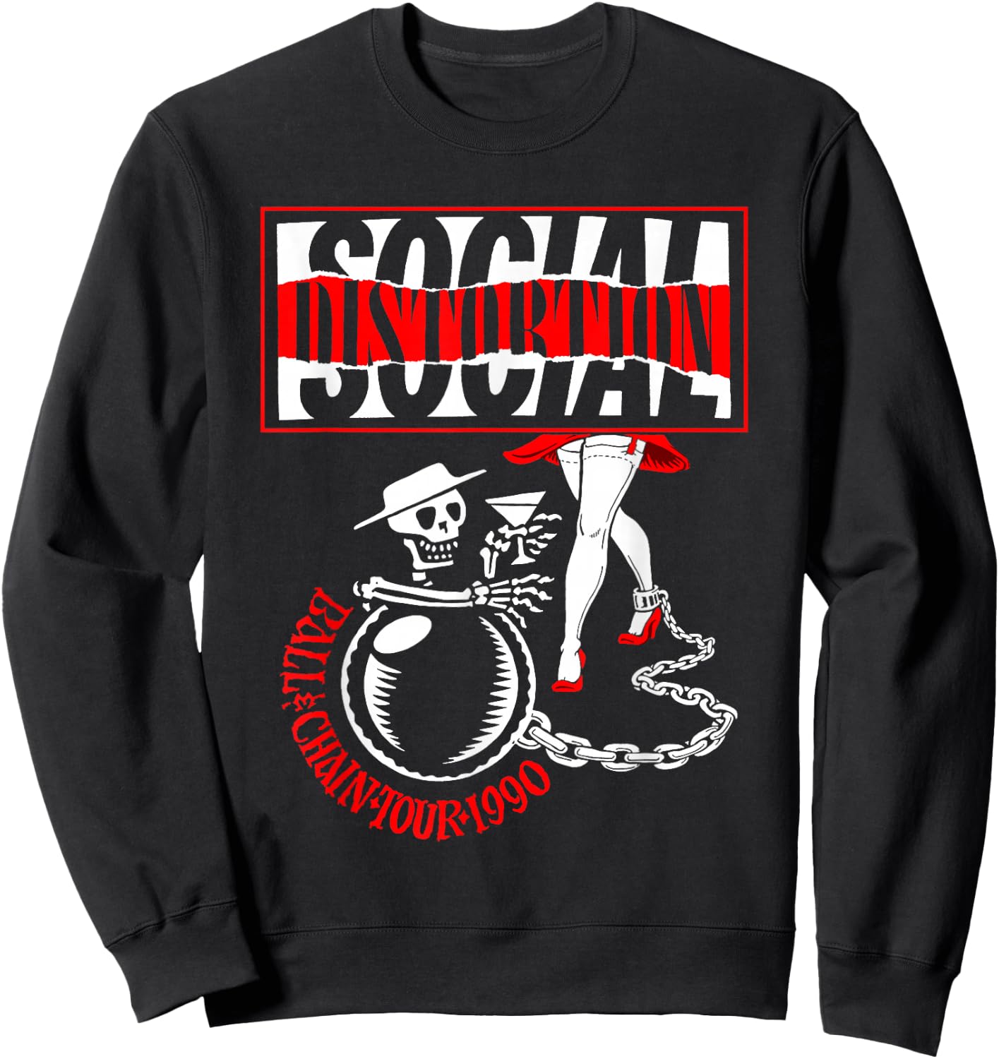 Official Social Distortion Ball and Chain Sweatshirt - Sweatshirt | Black