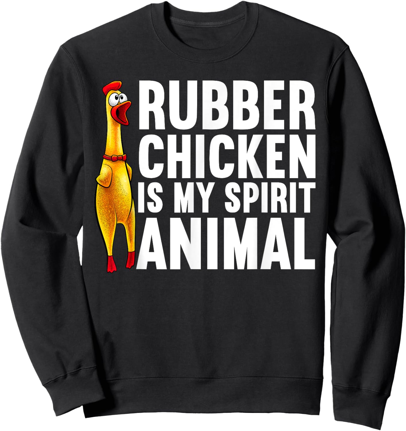 Funny Rubber Chicken Women Kids Rubber Chicken Lover Sweatshirt - Sweatshirt | Black