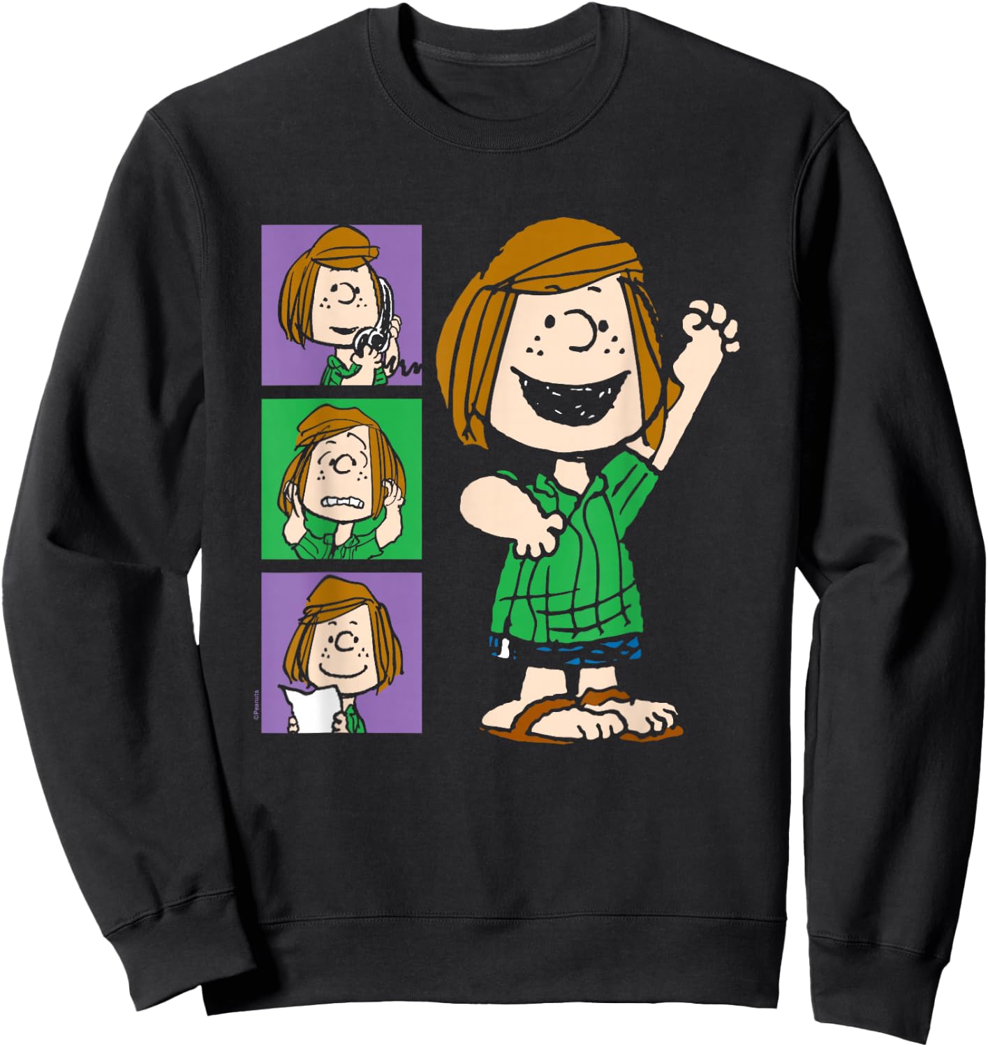 Peanuts - Patty Grid Sweatshirt - Sweatshirt | Black