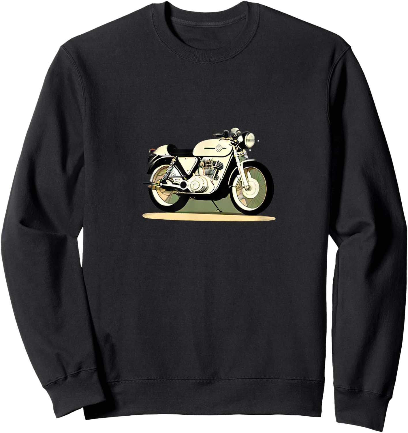 Vintage Cafe Racer Motorcycle Ride Bike Gift Sweatshirt - Sweatshirt | Black