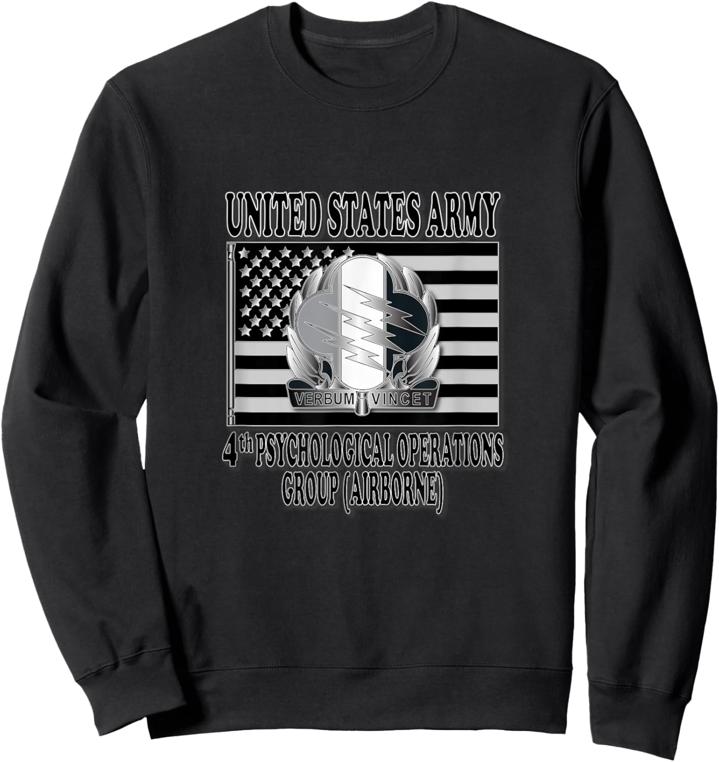 4th Psychological Operations Group- Veteran Sweatshirt - Sweatshirt | Black