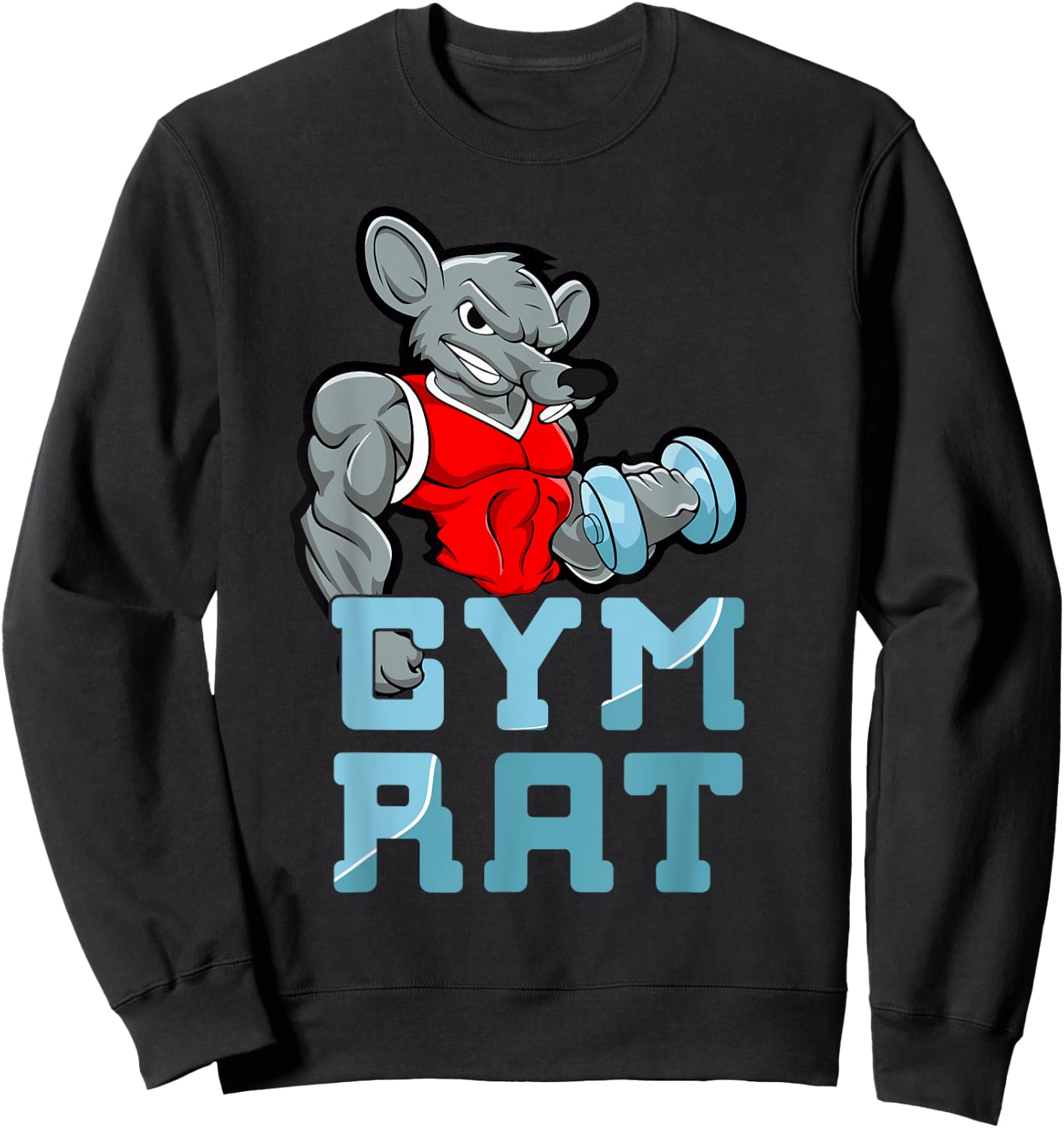 Gym Rat Fitness Bodybuilding Exercise Muscles Sport Sweatshirt - Sweatshirt | Black