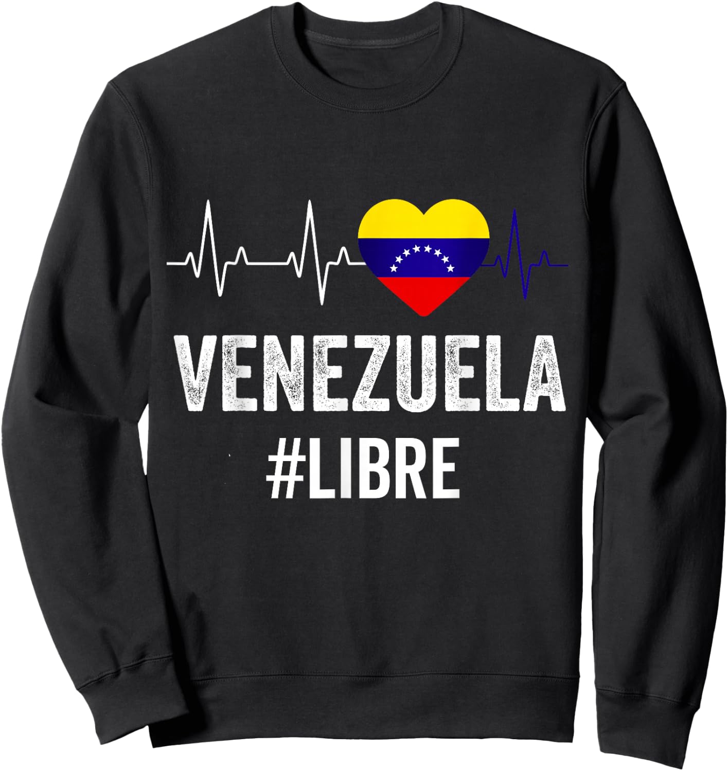 Venezuela Libre Flag Pride Bandera Venezolana Camiseta Root Sweatshirt - Sweatshirt | Black