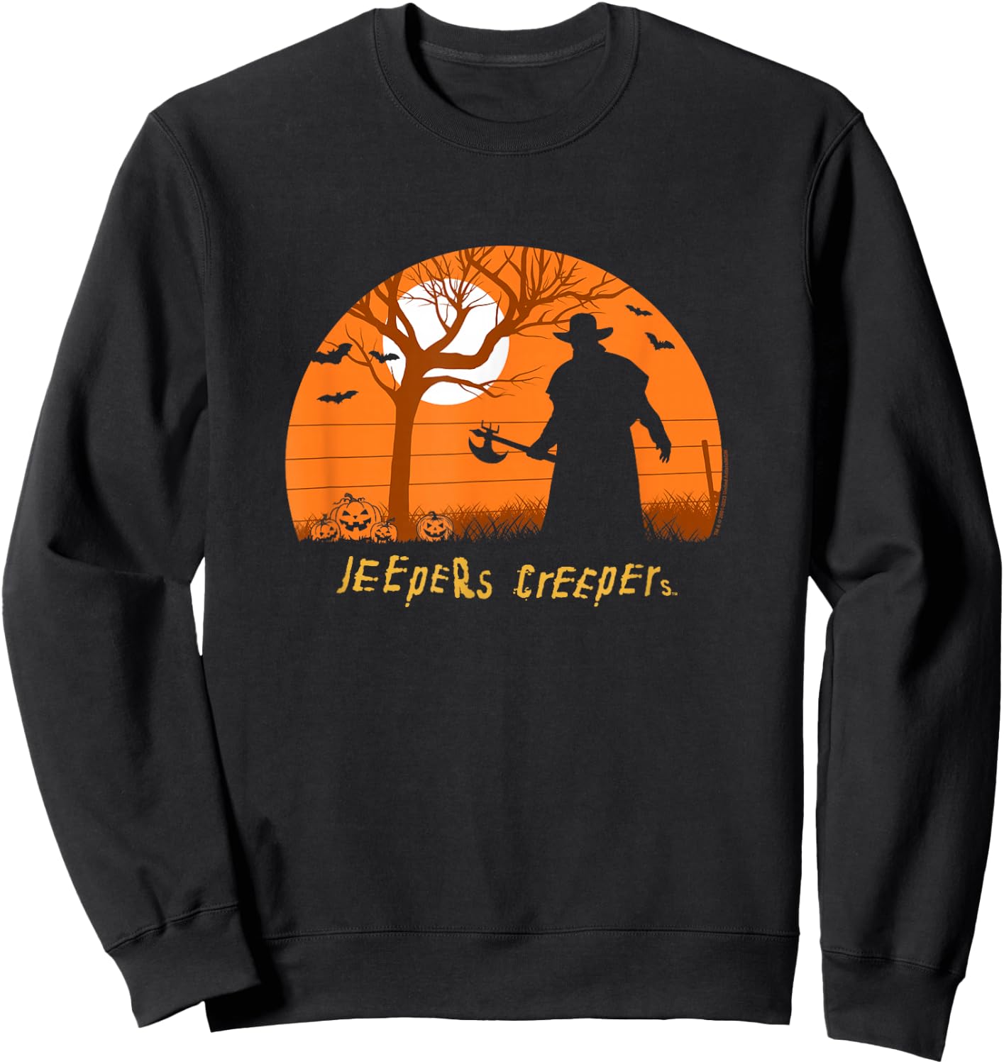 Jeepers Creepers Halloween Midnight Haunting Silhouette Sweatshirt - Sweatshirt | Black