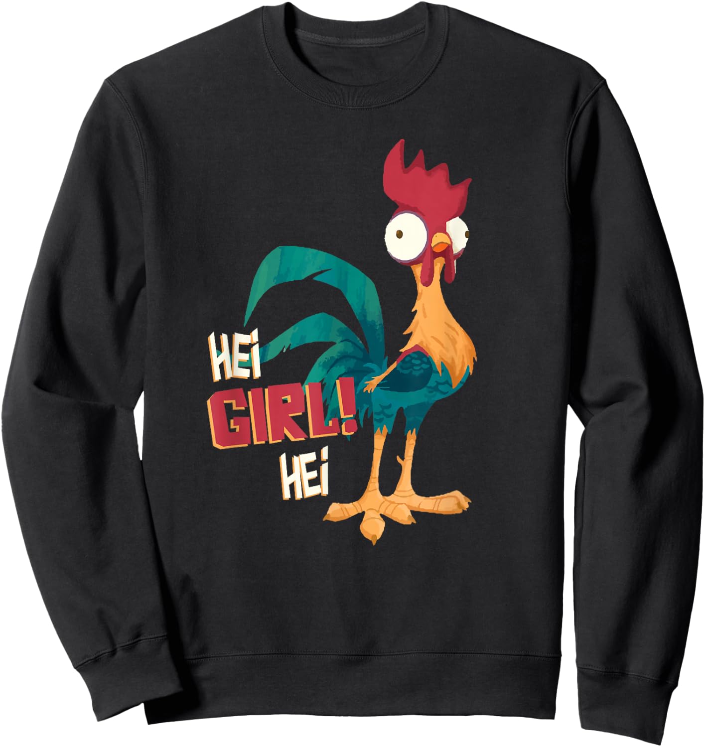 Disney Moana Hei Hei Chicken Hei Girl Hei Sweatshirt - Sweatshirt | Black