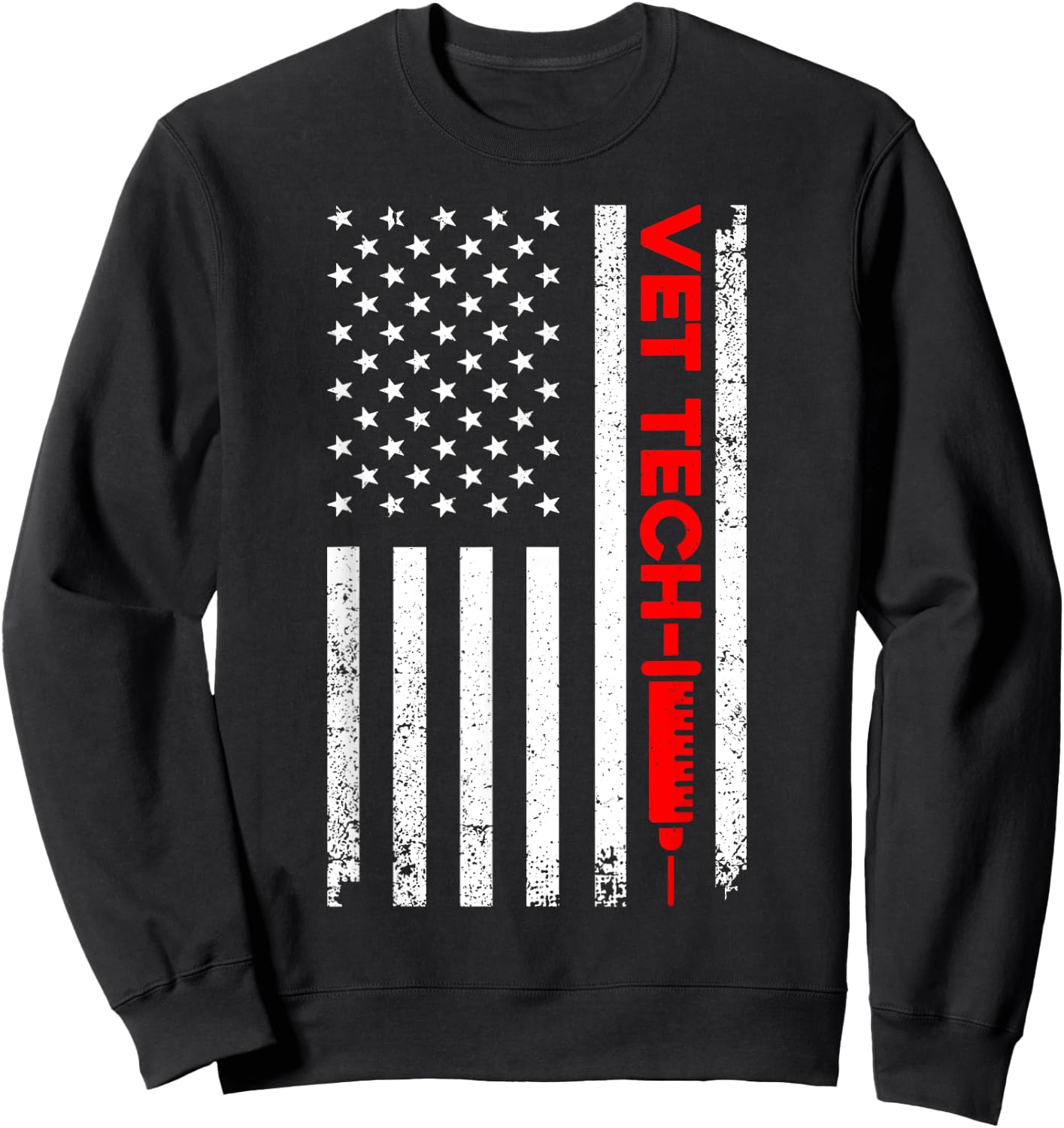 Cool Vet Tech Art Women Veterinary Vet Technician Sweatshirt - Sweatshirt | Black