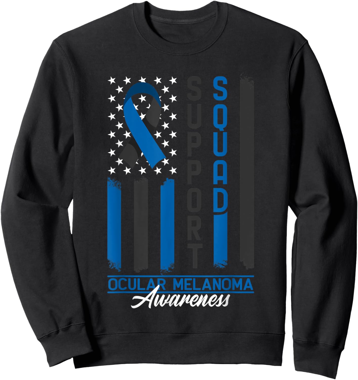 Support Awareness Squad I Eye Cancer & Ocular Melanoma Sweatshirt - Sweatshirt | Black