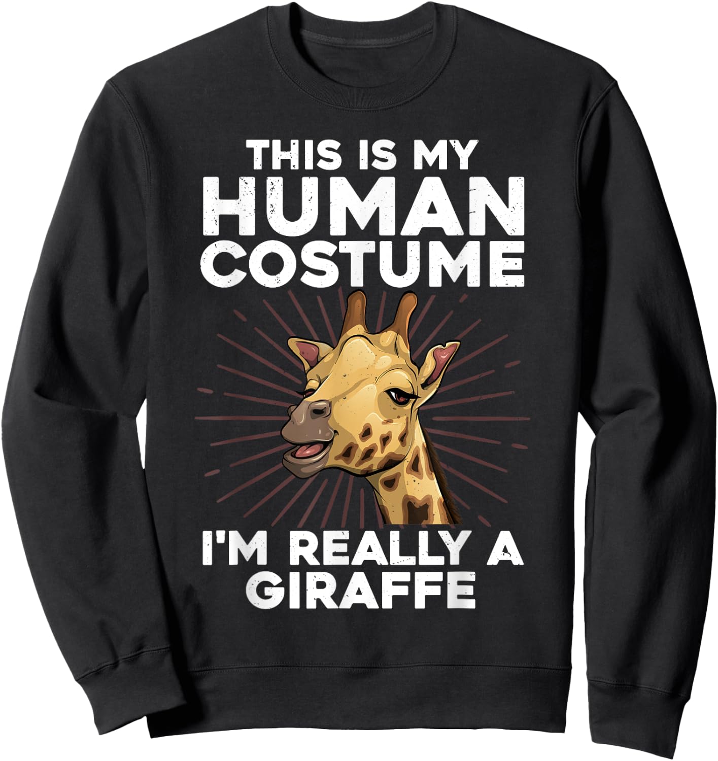 Cool Giraffe Women Zoo Animal Lovers Safari Wildlife Sweatshirt - Sweatshirt | Black