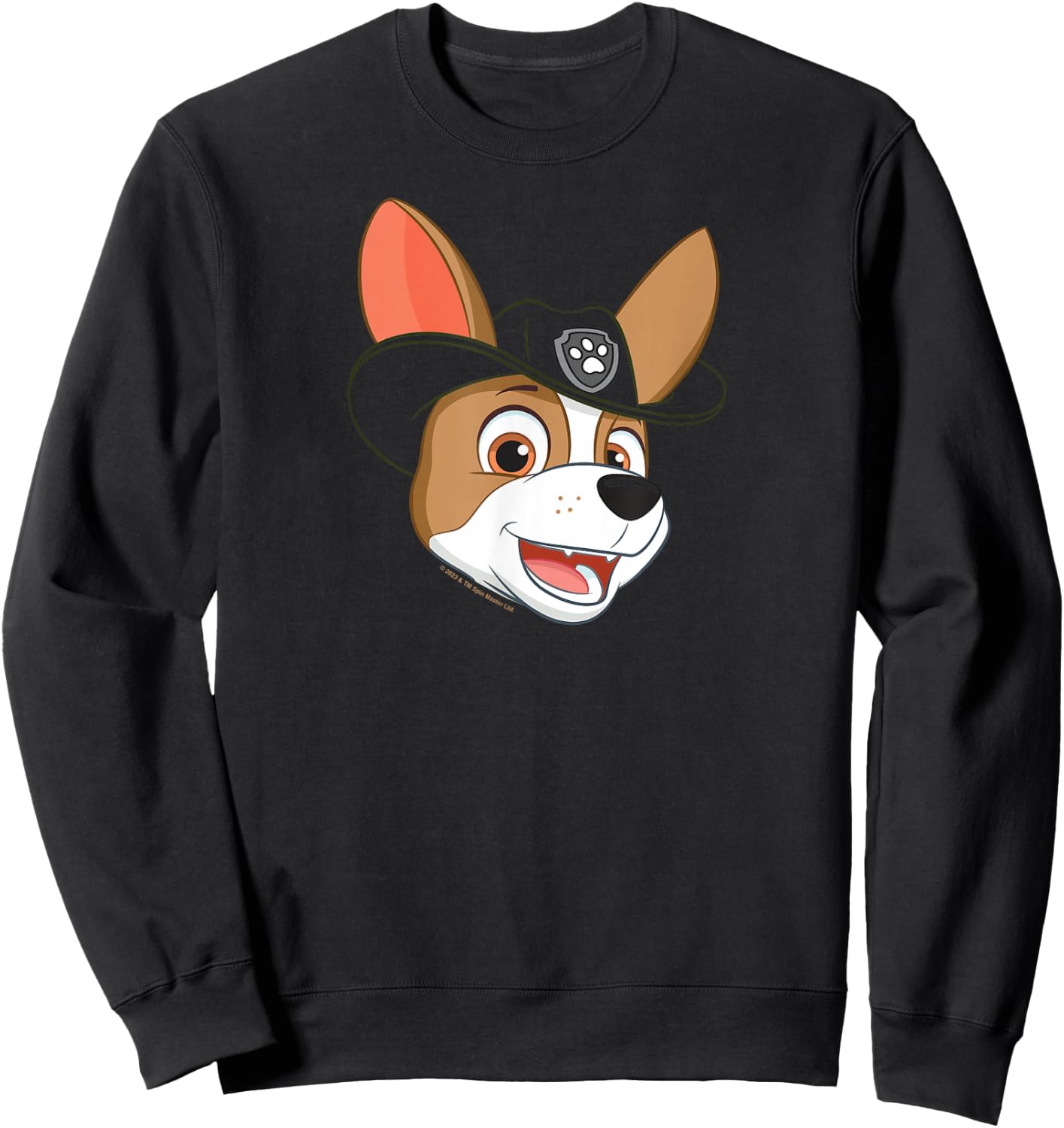 Paw Patrol PAW Patrol Tracker Grin Green Cartoon Boys Small Sweatshirt - Sweatshirt | Black