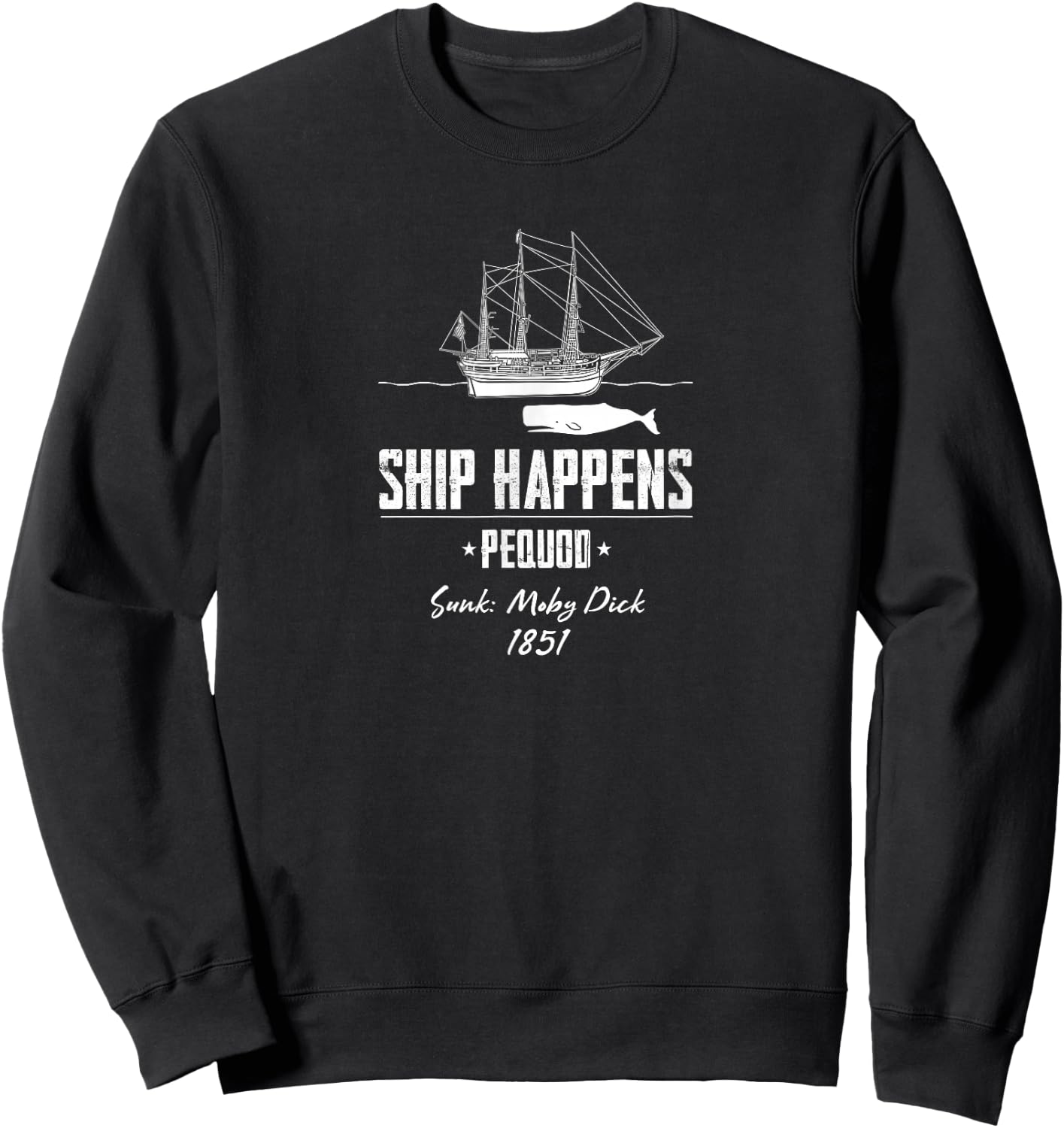 Moby Dick Pequod Sinking Sweatshirt - Sweatshirt | Black