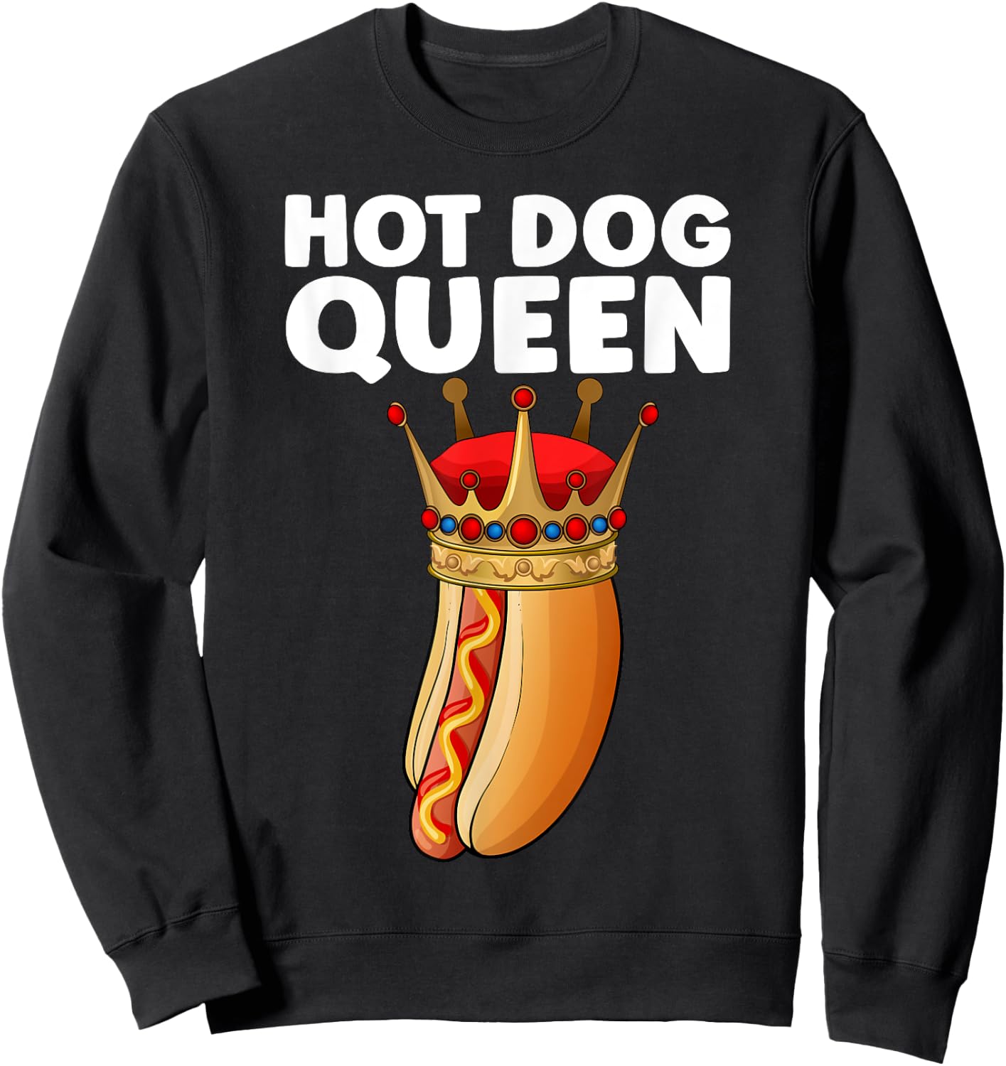 Cute Hot Dog Design Girls Sausage Hotdog Lovers Sweatshirt - Sweatshirt | Black