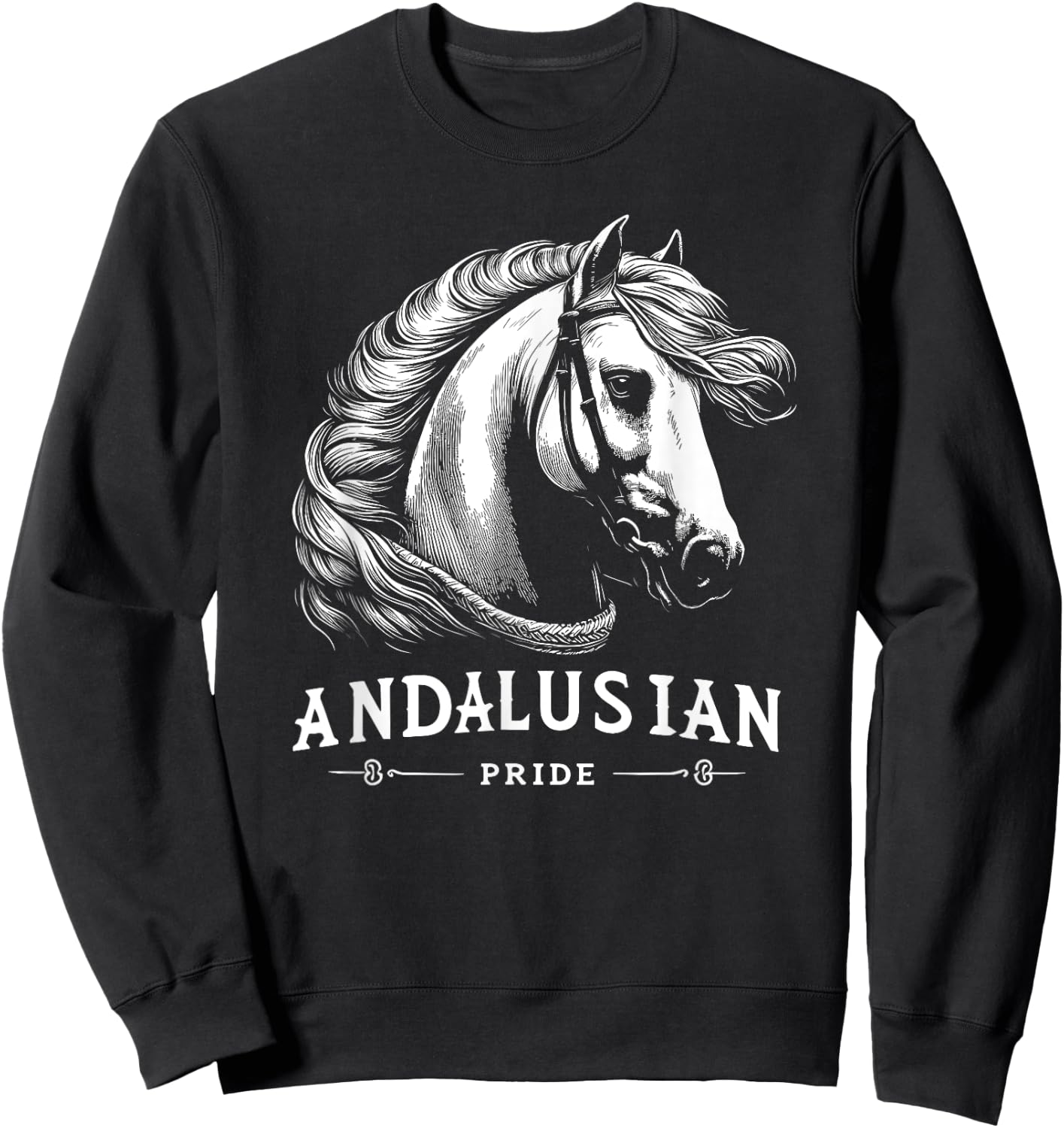 Andalusian Horse Riding Equestrian Sweatshirt - Sweatshirt | Black