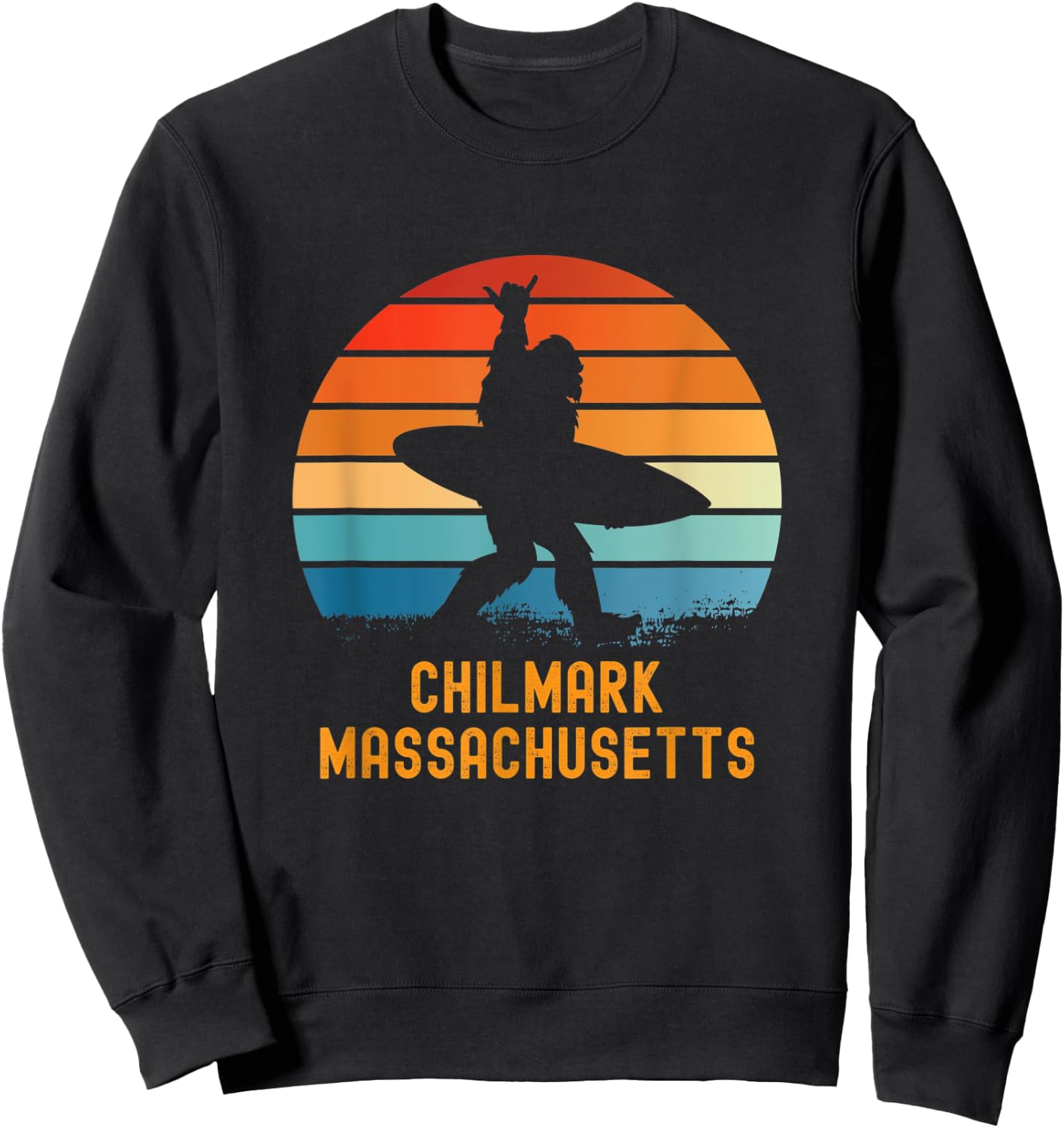 Chilmark - Massachusetts Sasquatch Souvenir Sweatshirt - Sweatshirt | Black