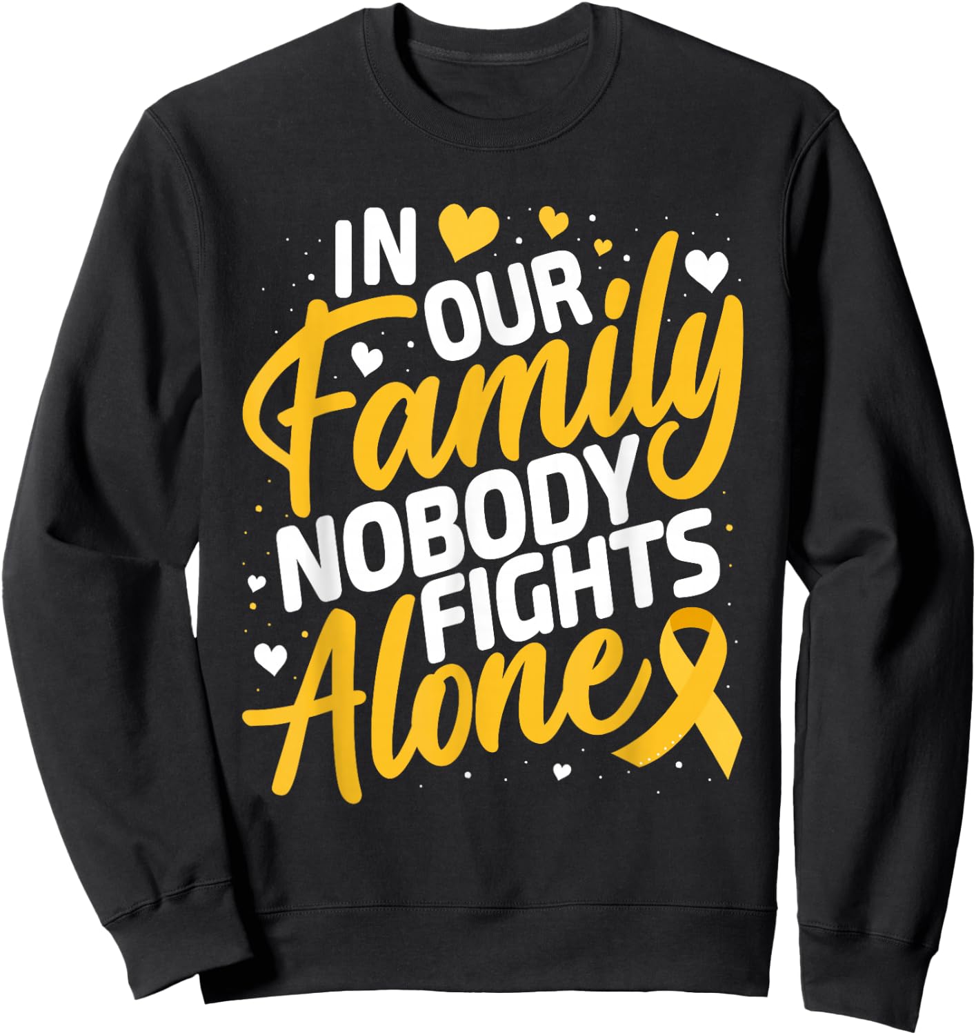 Childhood Cancer Support Family Childhood Cancer Awareness Sweatshirt - Sweatshirt | Black