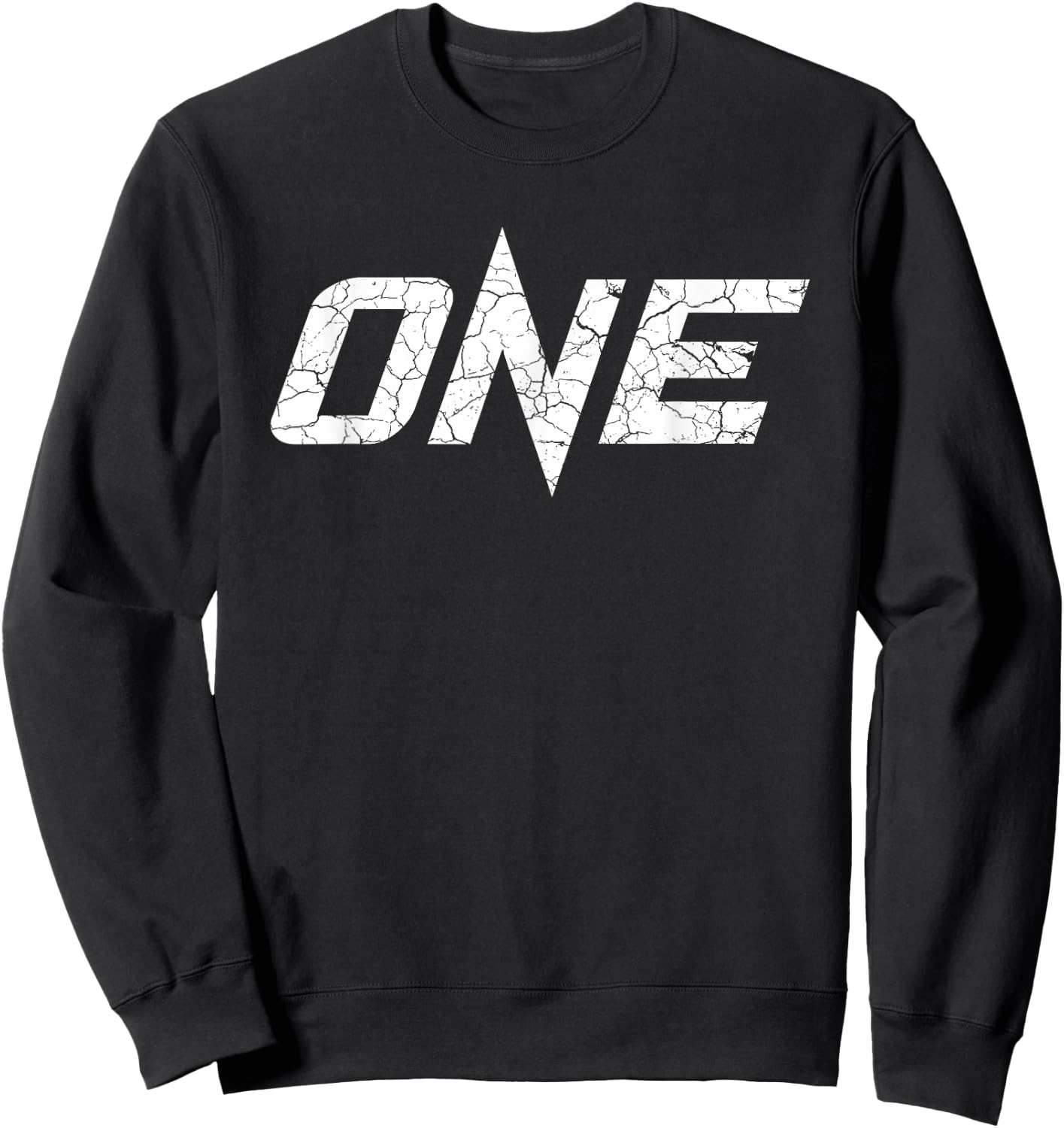 ONE Championship Official Cracked Logo - Men's Black Martial Arts - Small - Short Sleeve - - Classic Fit - Stretchable - Logo Design Sweatshirt - Sweatshirt | Black