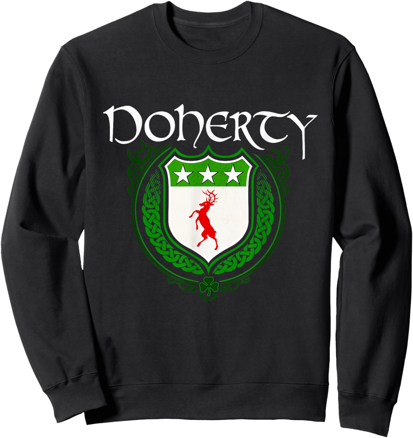 Doherty Surname Irish Clan Tartan Badge Ireland Sweatshirt - Sweatshirt | Black