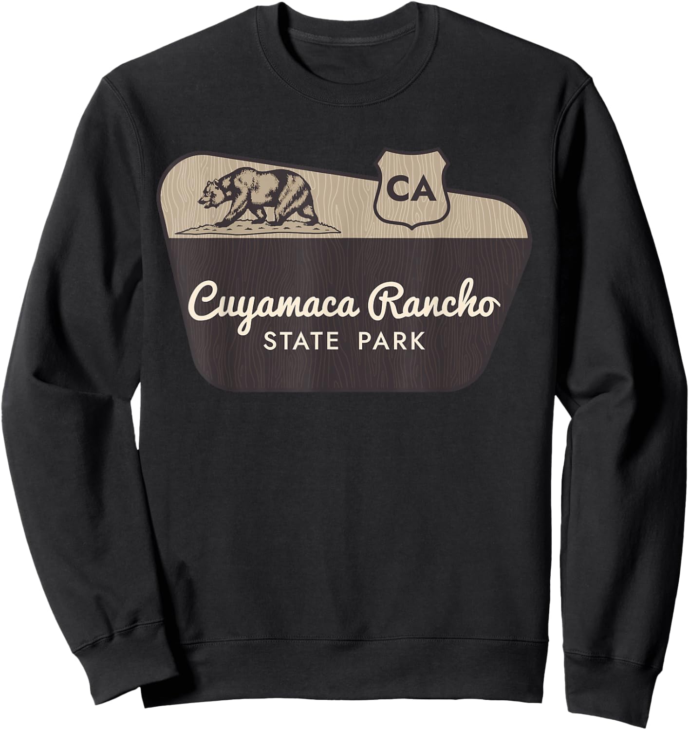 Cuyamaca Rancho State Park California Welcome Sign Vacation Sweatshirt - Sweatshirt | Black
