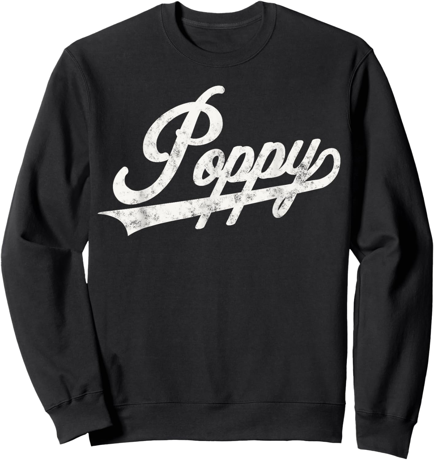 Poppy Retro Style Father’s day Gift Papa Grandpa Sweatshirt - Sweatshirt | Black