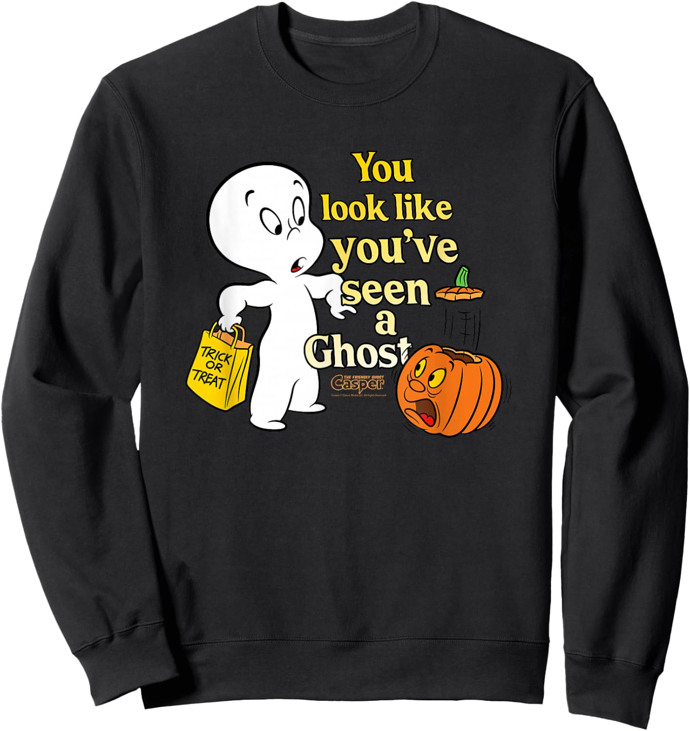 Casper the Friendly Ghost Halloween Like You've Seen a Ghost Sweatshirt - Sweatshirt | Black