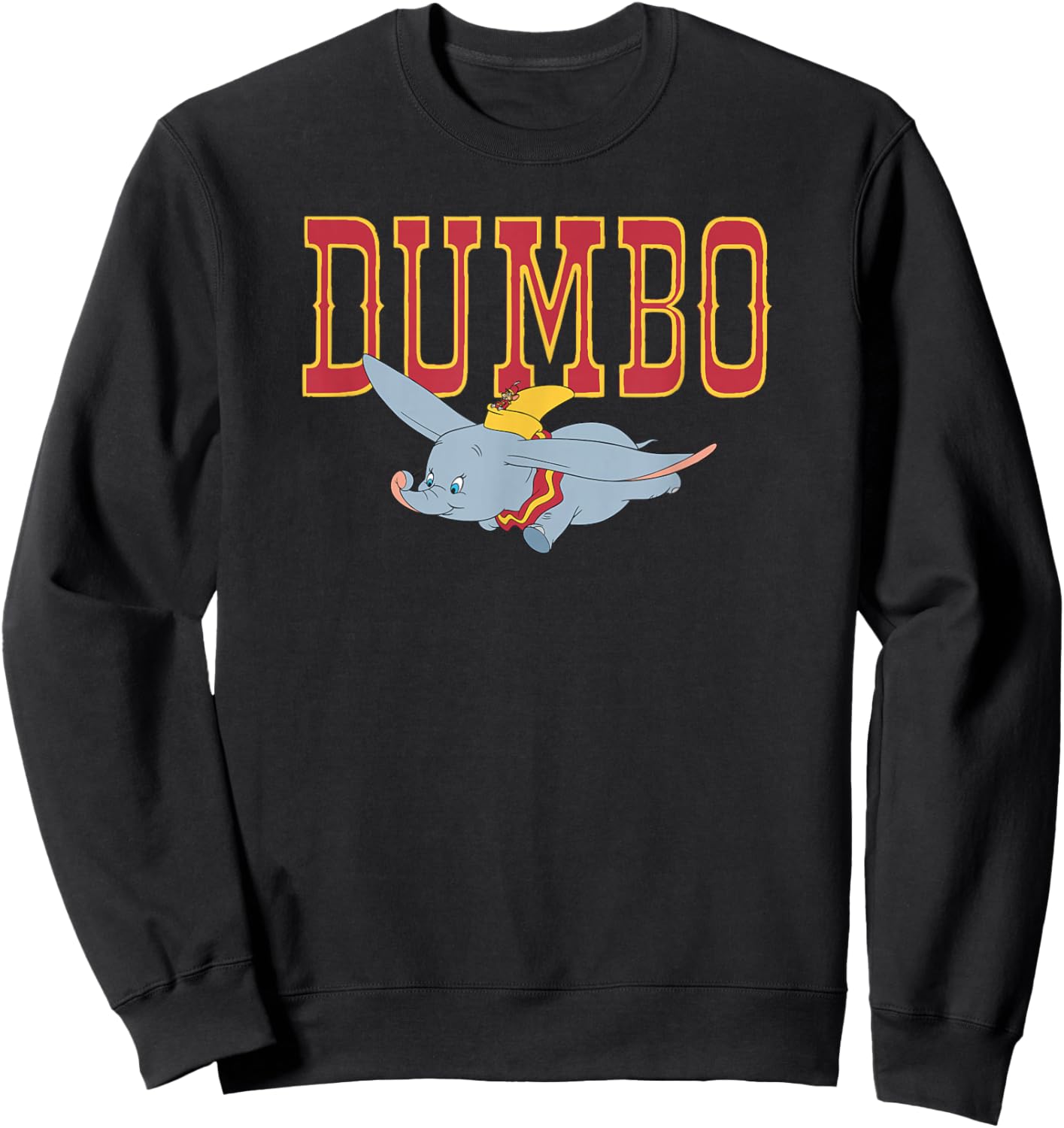 Disney Dumbo Flight Out of Circus Classic Logo Sweatshirt - Sweatshirt | Black
