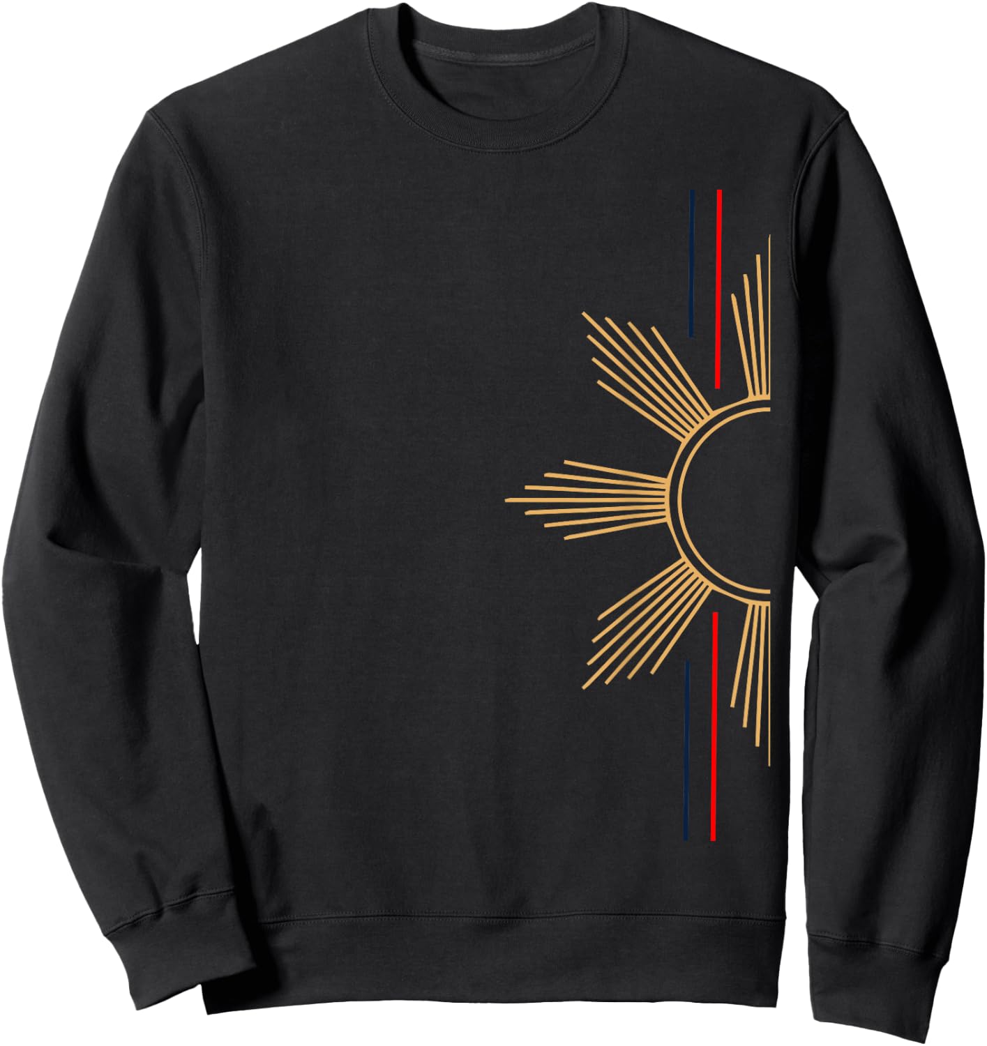Minimalist Filipino Sun Sweatshirt - Sweatshirt | Black