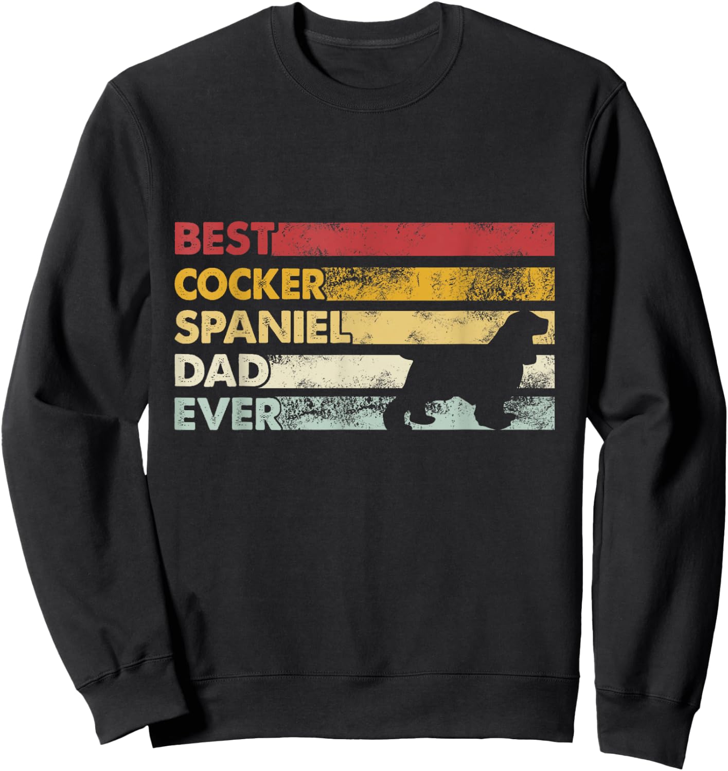 Best Dog Dad Ever - Father Cocker Spaniel Sweatshirt - Sweatshirt | Black