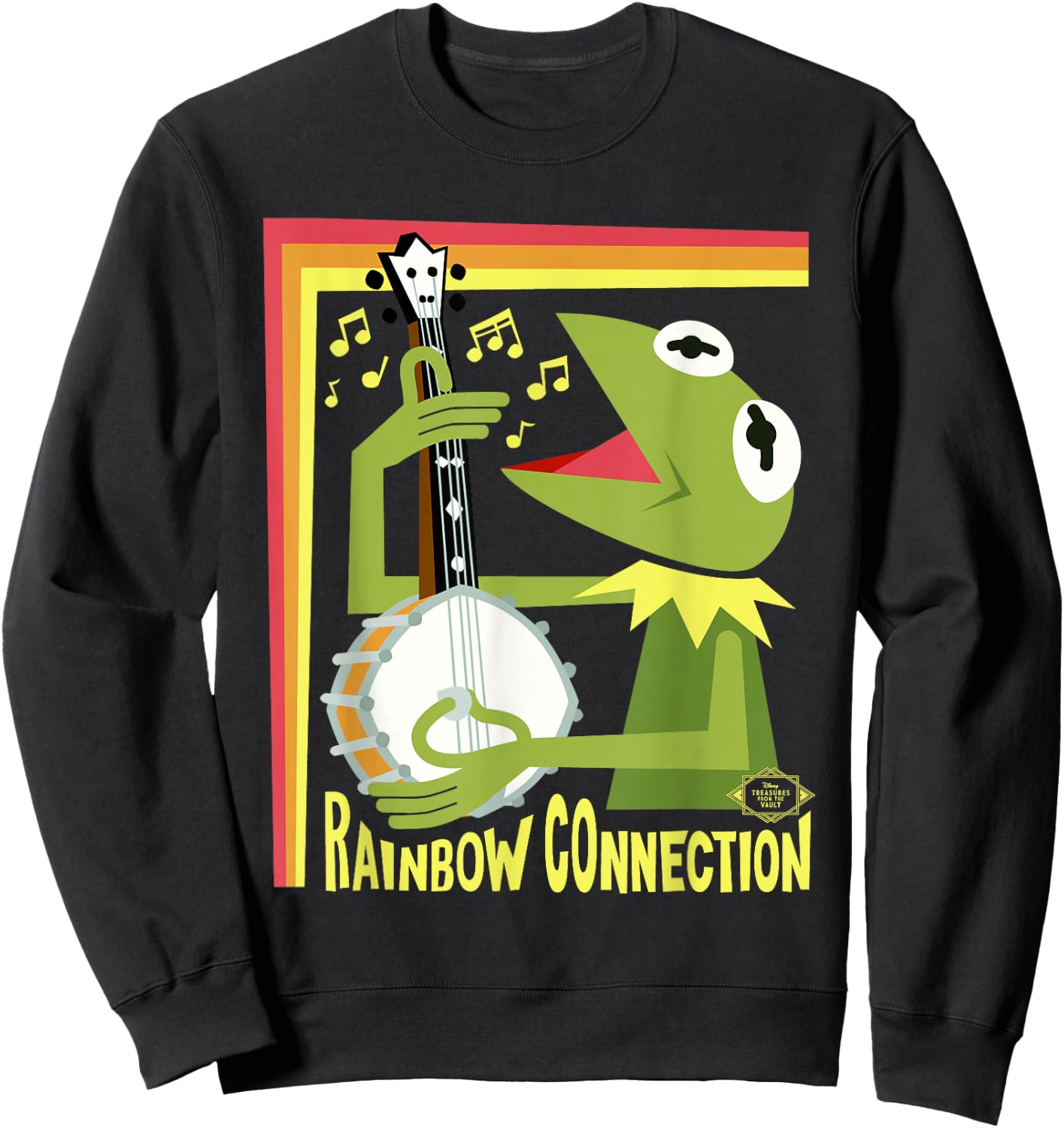 Disney The Muppet Movie Kermit Rainbow Connection Stylized Sweatshirt - Sweatshirt | Black