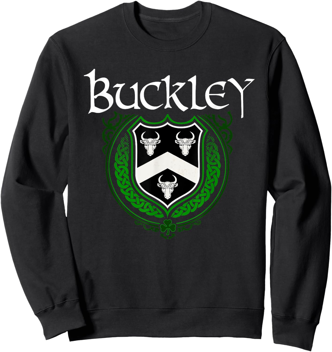 Buckley Surname Irish Clan Tartan Badge Ireland Sweatshirt - Sweatshirt | Black