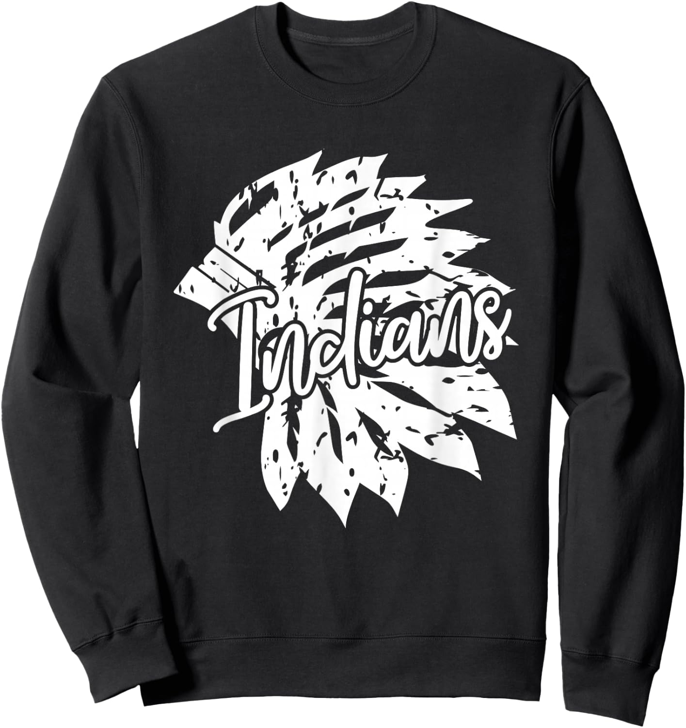 Port Neches-Groves High School Heart Indians Football Sweatshirt - Sweatshirt | Black