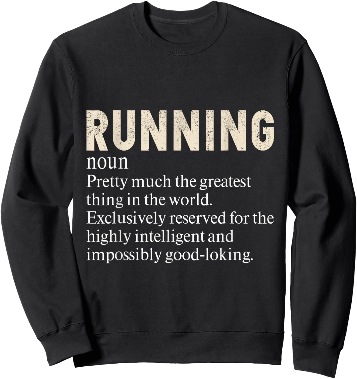 Running Funny Definition For Runners Love To Run Sweatshirt - Sweatshirt | Black