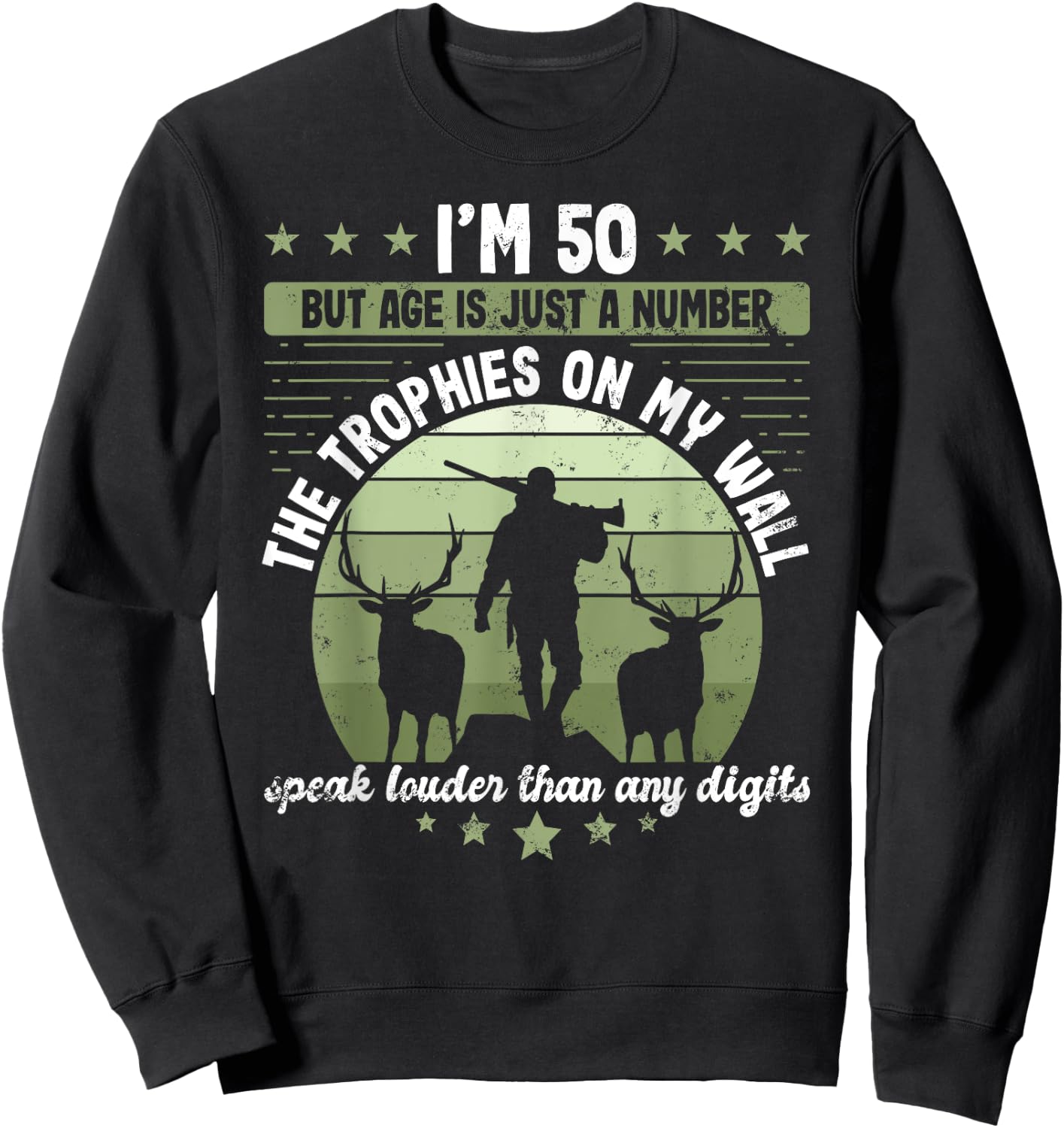 Hunter birthday 50 years old hunting 50th birthday hunter Sweatshirt - Sweatshirt | Black