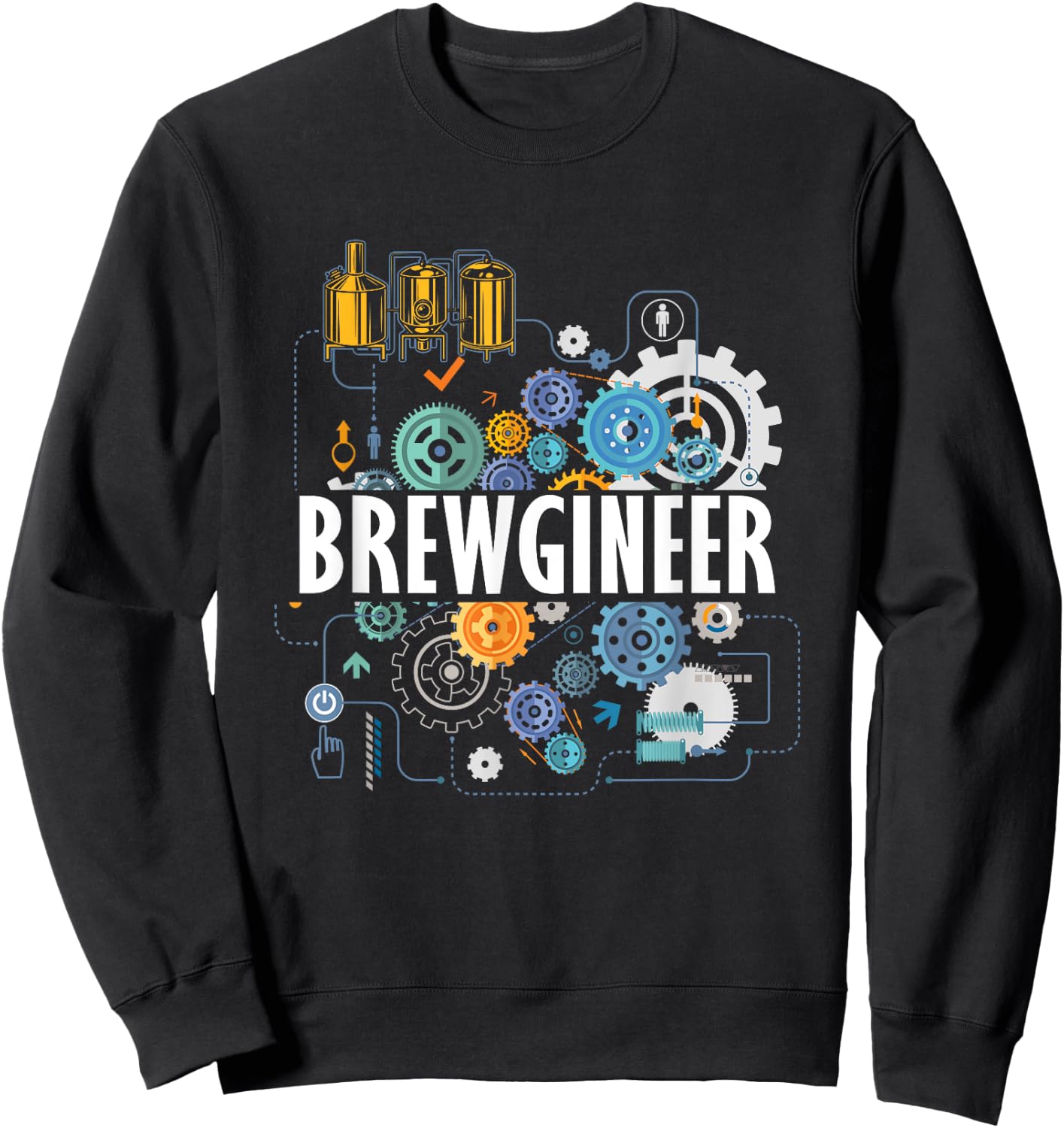 Funny Brewgineer | Brewing Brewery | Craft Beer Sweatshirt - Sweatshirt | Black