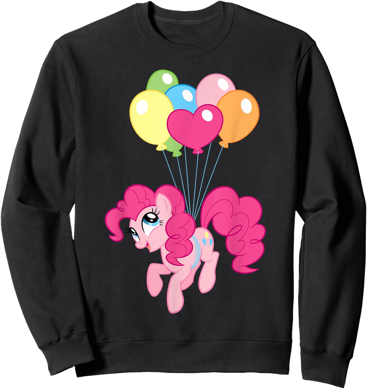 My Little Pony Pinkie Pie Flying Balloons Sweatshirt - Sweatshirt | Black