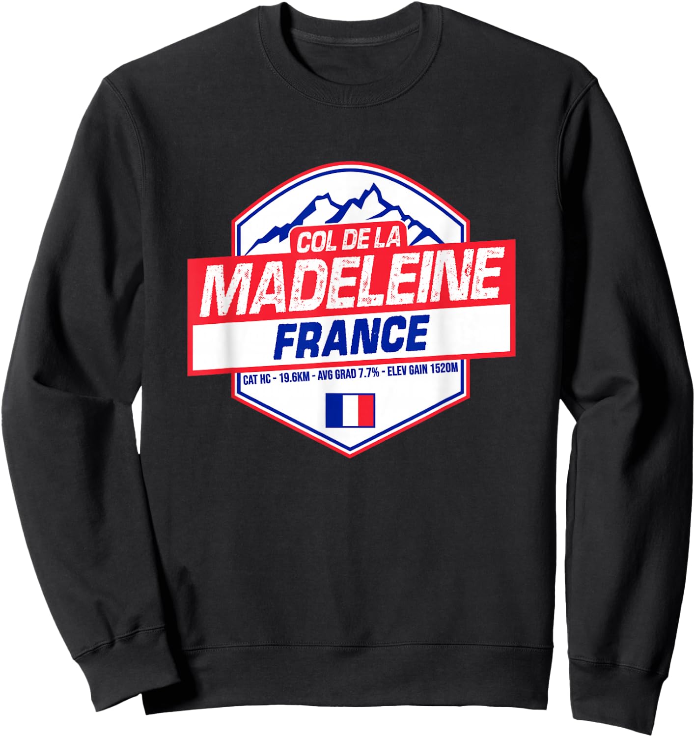 Col de la Madeleine Cycling In France Road Cyclist Sweatshirt - Sweatshirt | Black