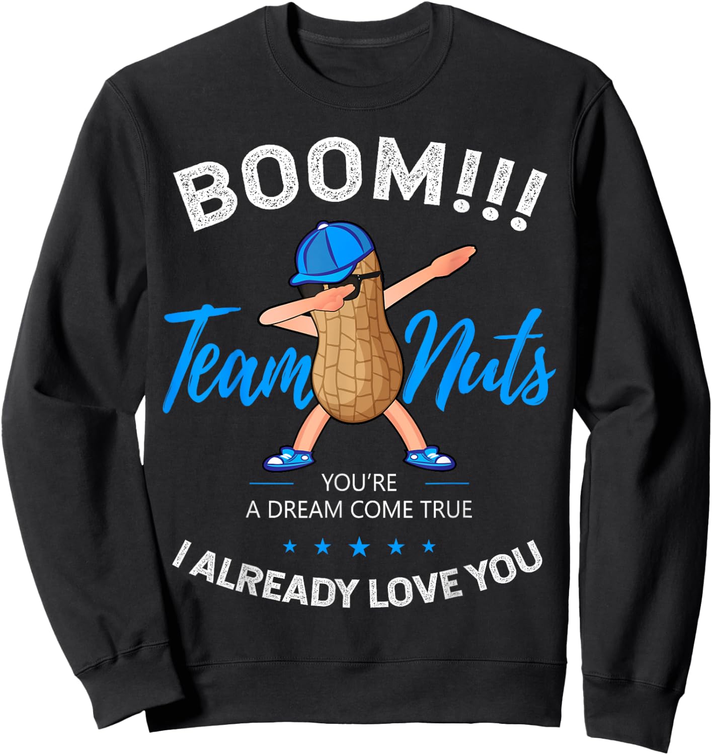 Gender Reveal Team Nuts Boy Matching Family Baby Party Sweatshirt - Sweatshirt | Black