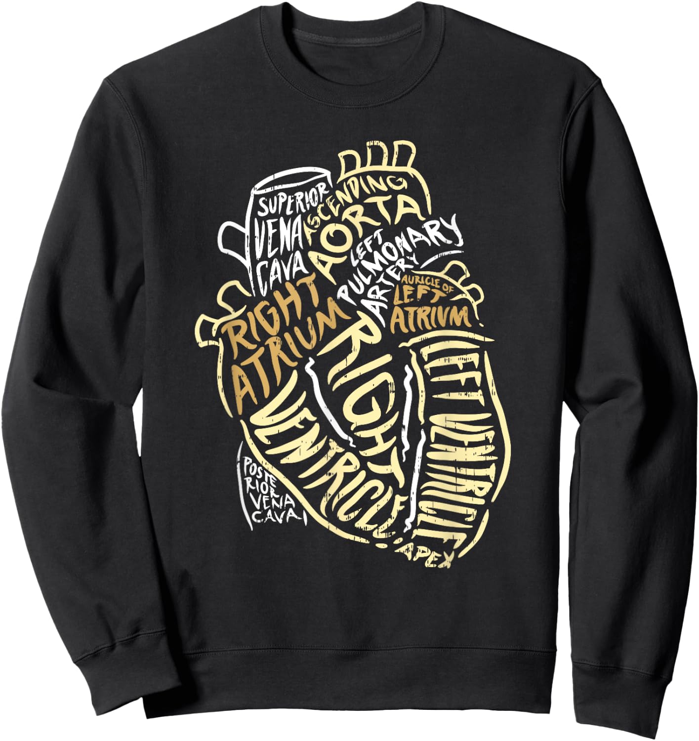 Heart Specialist Anatomy Doctor Medical Biology Organ Artery Sweatshirt - Sweatshirt | Black