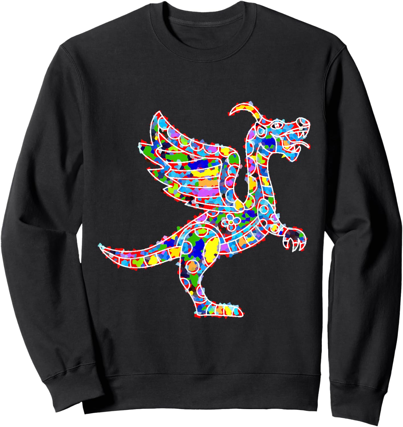 Alebrije Dragon Mexican Folk Art Sweatshirt - Sweatshirt | Black