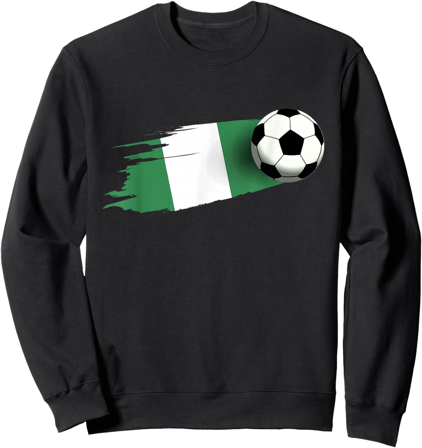 Nigeria Flag Jersey Nigerian Soccer Team Nigerian Sweatshirt - Sweatshirt | Black