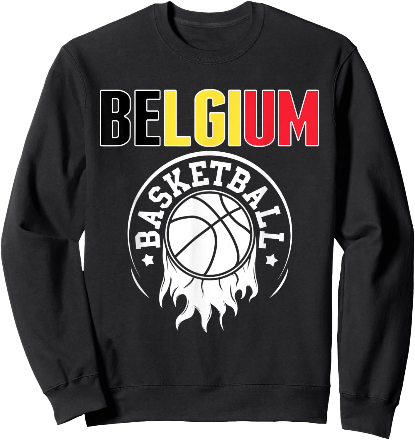 Proud Belgium Basketball Fans Jersey - Belgian Flag Sports Sweatshirt - Sweatshirt | Black