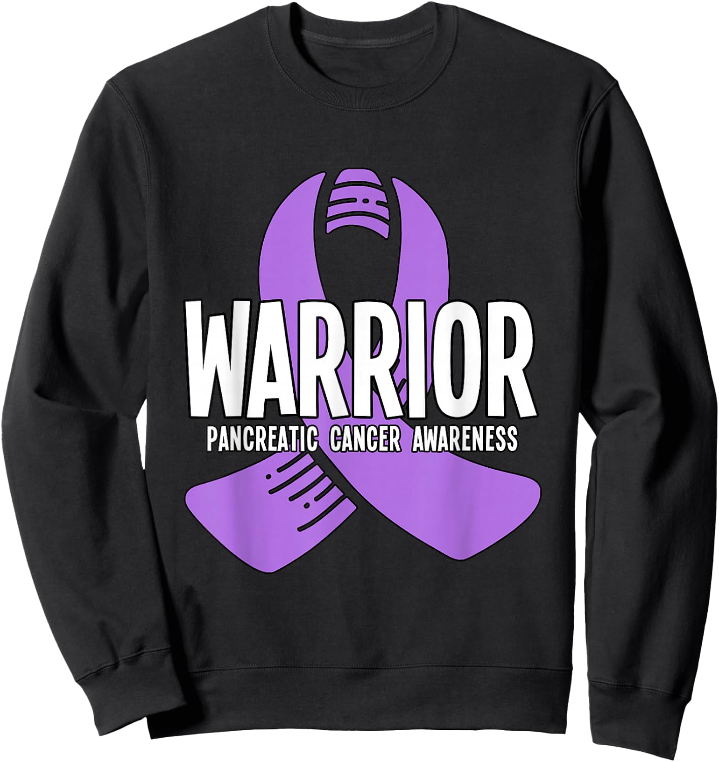Warrior Pancreatic Cancer Awareness Sweatshirt - Sweatshirt | Black