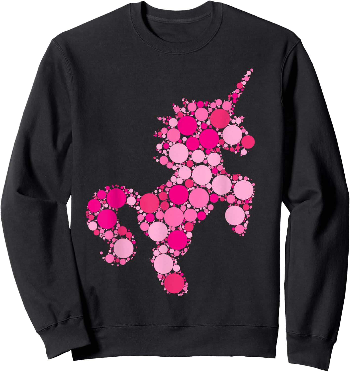 Pink Polka Dot Unicorn International Dot Day shirt Kids Girl Sweatshirt - Sweatshirt | Black
