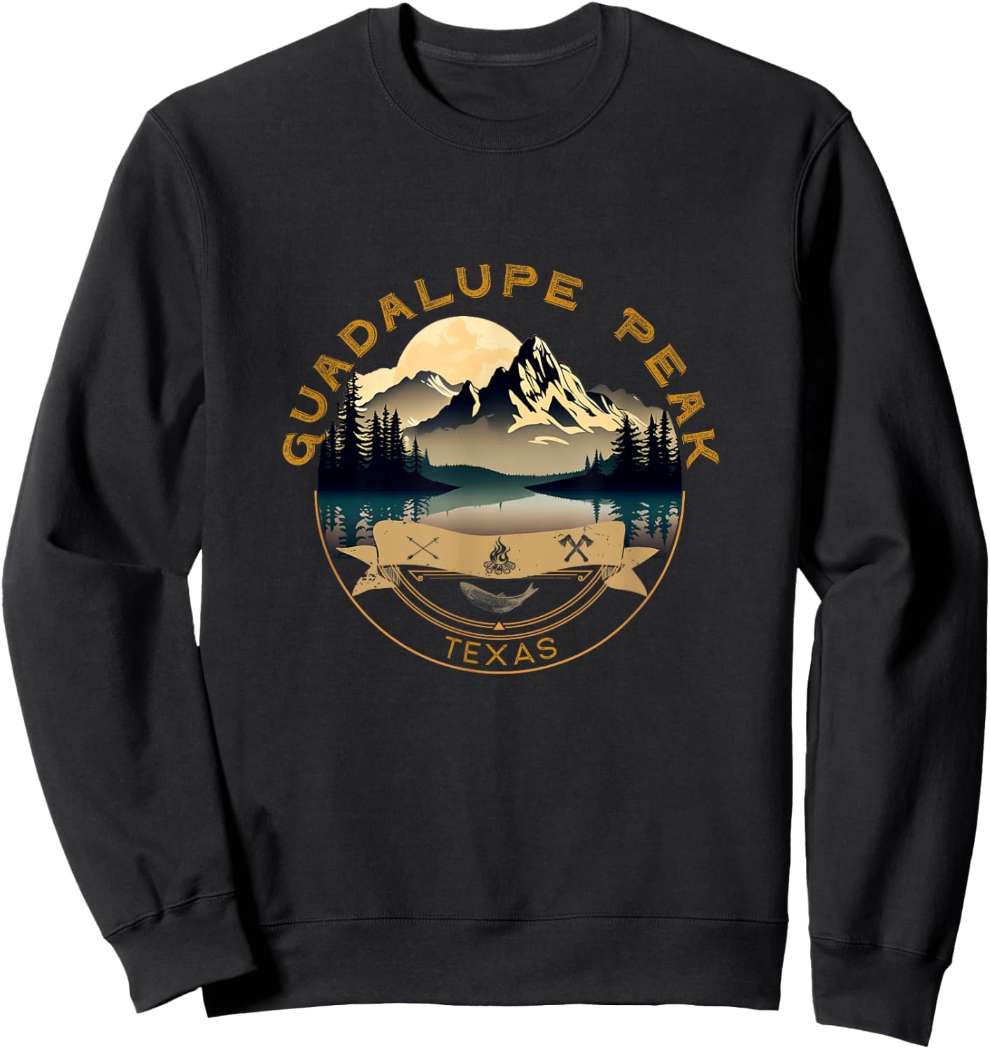 Guadalupe Peak Vacation Apparel - Guadalupe Peak Souvenir Sweatshirt - Sweatshirt | Black