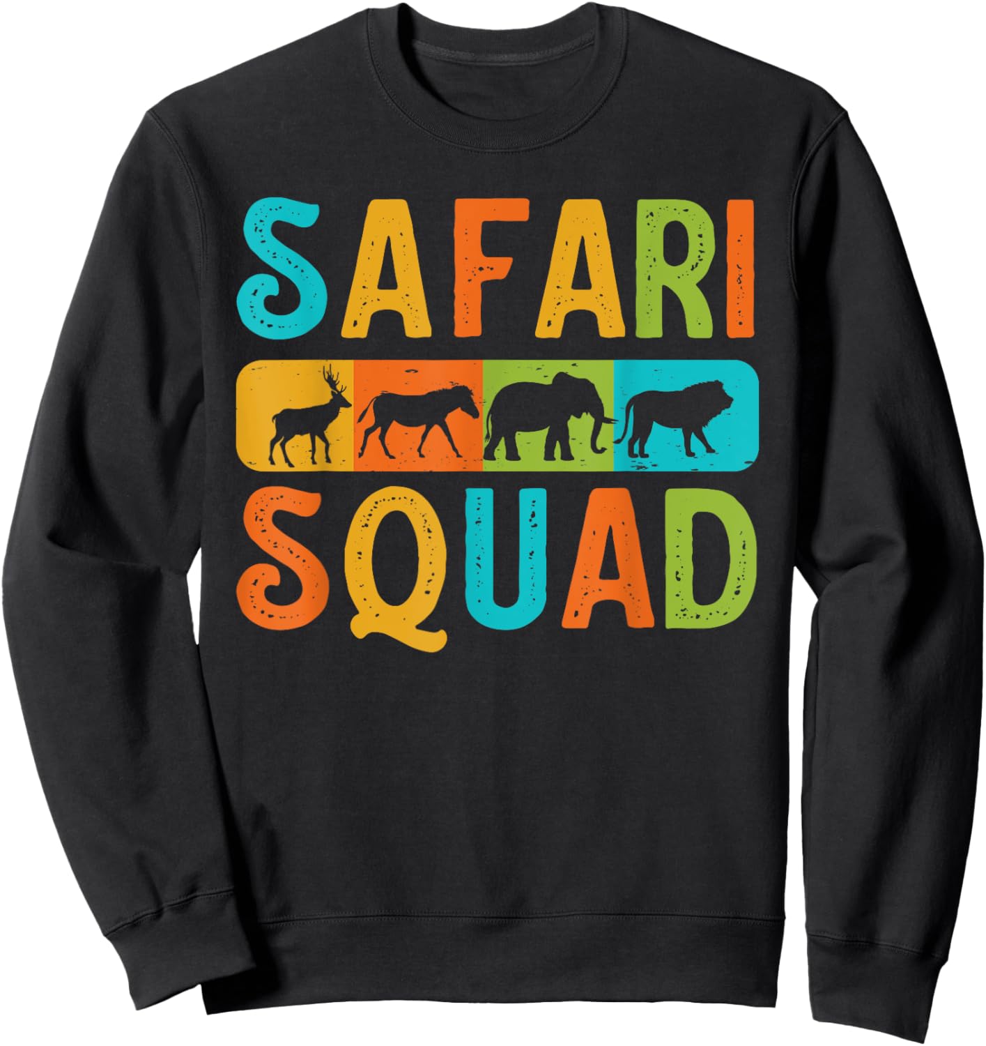 Safari Squad African Animal Lover Family Vacation Trip Sweatshirt - Sweatshirt | Black