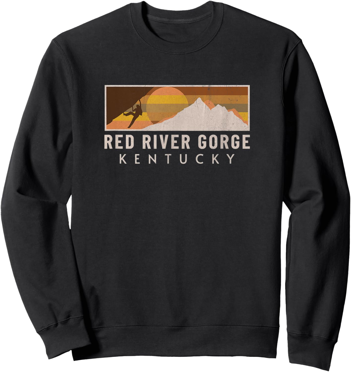 Red River Gorge Rock Climbing Boulderer Mountain Climber Sweatshirt - Sweatshirt | Black