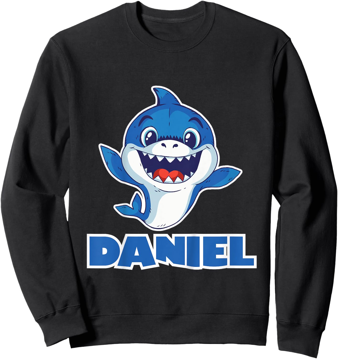 Daniel the Shark First Name Children Sweatshirt - Sweatshirt | Black