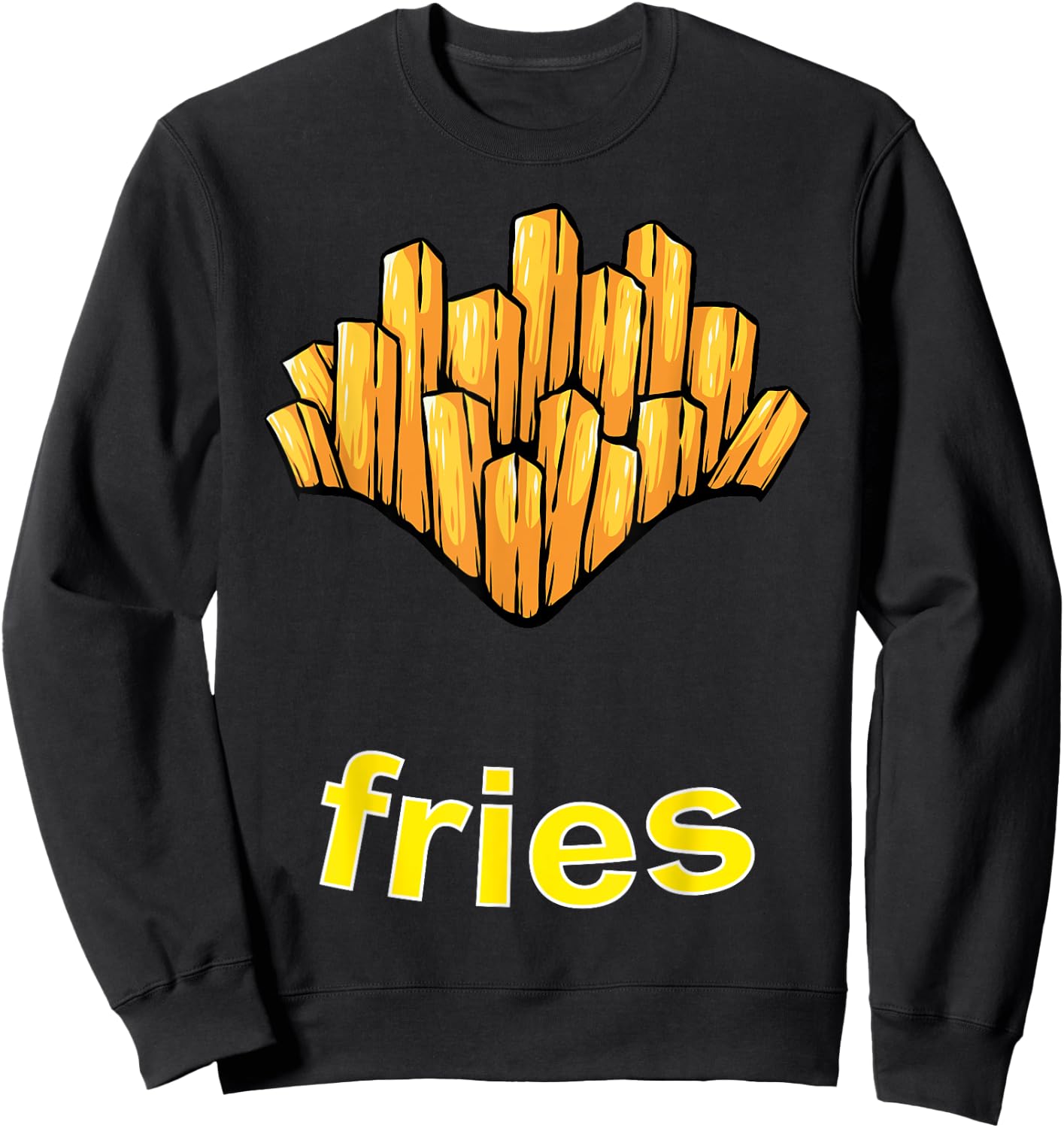 French Fries Costume French Fry Costume French Fry Matching Sweatshirt - Sweatshirt | Black