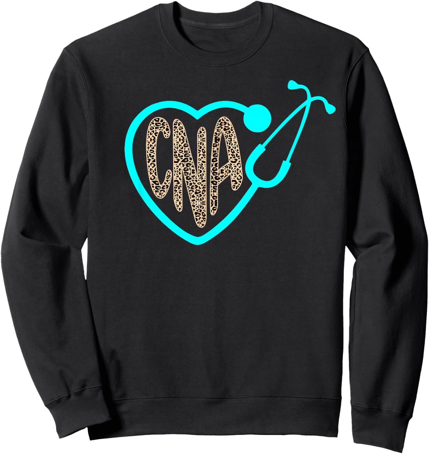 Nurse Life RN LPN CNA Healthcare Worker Leopard Nurse Week Sweatshirt - Sweatshirt | Black