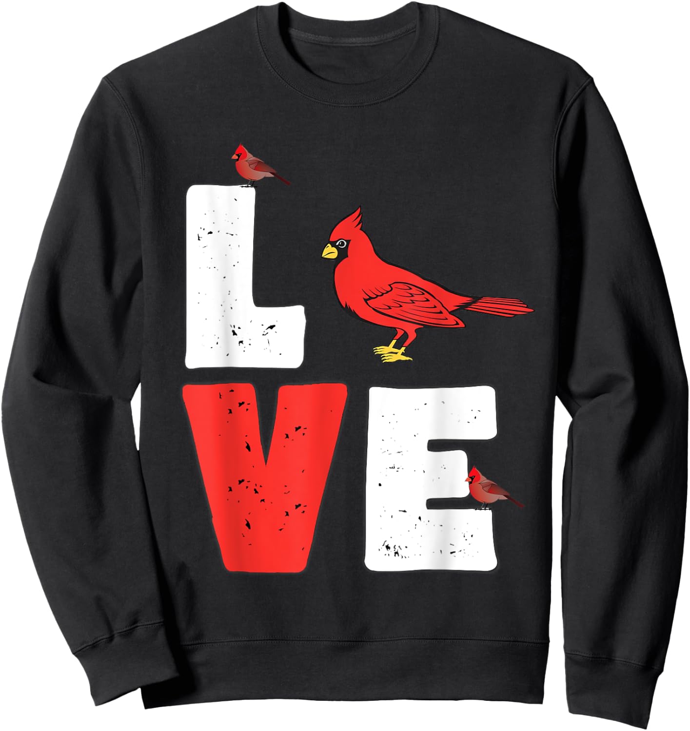 Love Cardinal women Shirt Cardinal Lover men, kids and girls Sweatshirt - Sweatshirt | Black