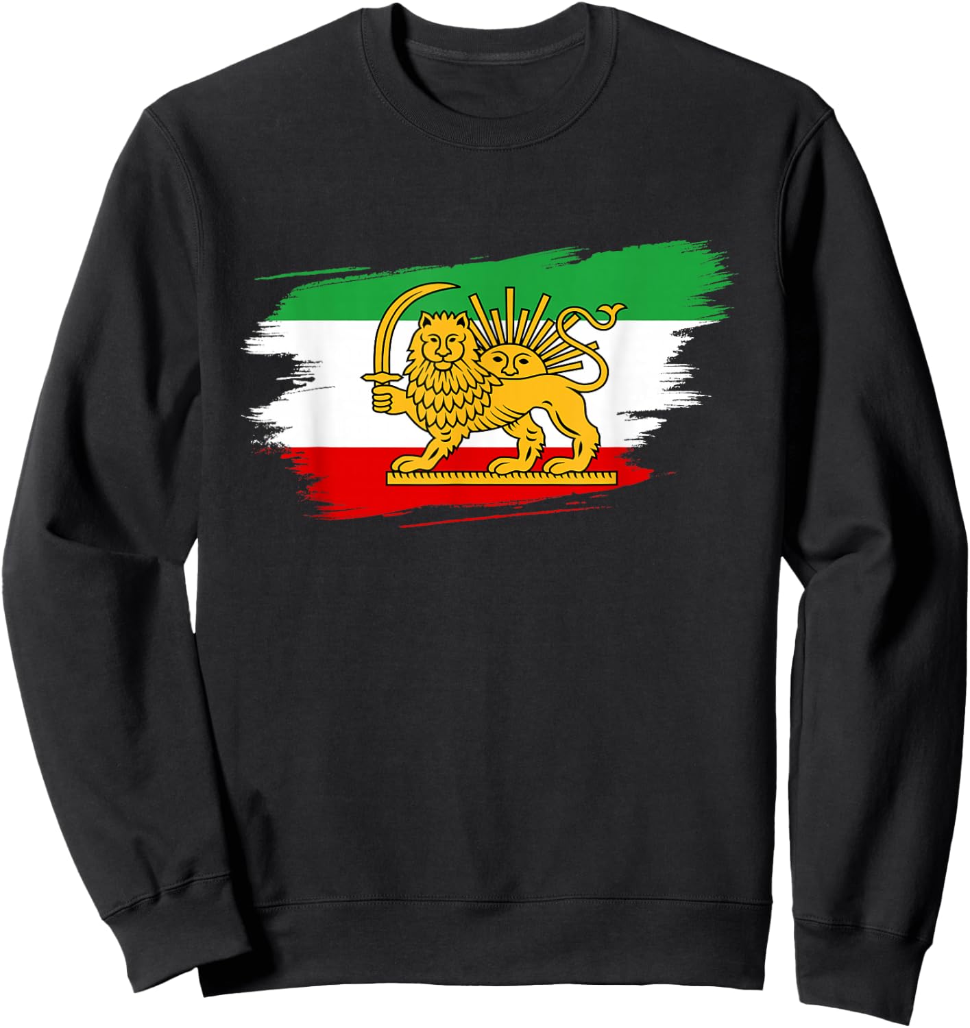 Iran and Iranian Flag Lion Persian Sweatshirt - Sweatshirt | Black